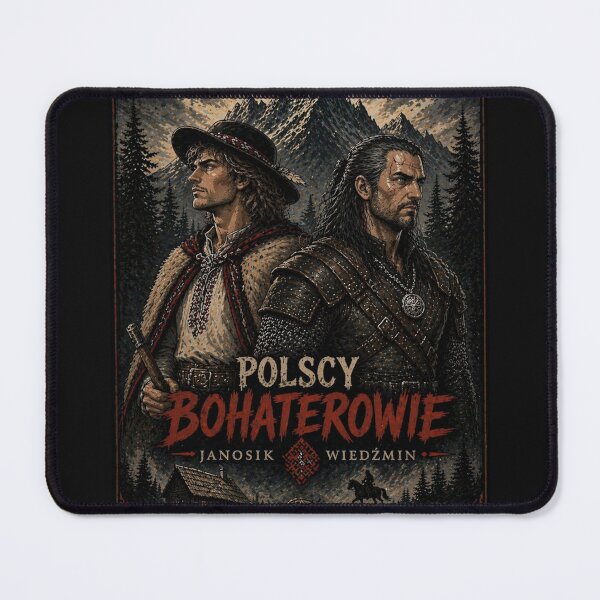Item preview, Polish Heroes Dark Fantasy Poster – Janosik & Monster Hunter, Slavic Legends Art, Mountain Warrior Vintage Design designed and sold by MaximusFilth.
