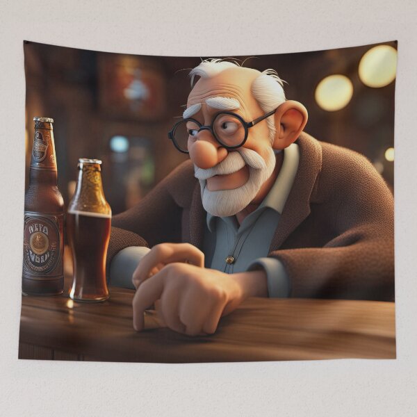 Item preview, Old Man taking time out for a beer designed and sold by Colin Bentham.
