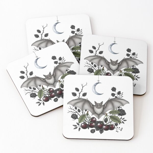 Item preview, Bat Cherry Night Bloom designed and sold by IllumeInk.