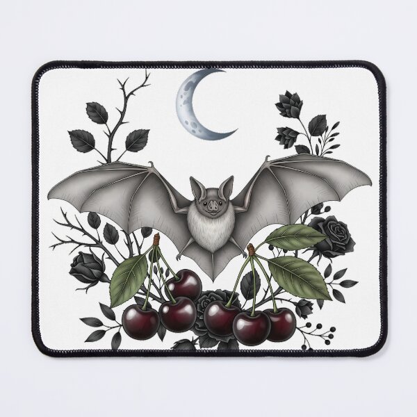Item preview, Bat Cherry Night Bloom designed and sold by IllumeInk.