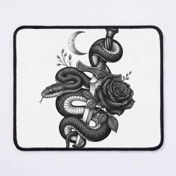 Item preview, Snake Dagger Rose Moon designed and sold by IllumeInk.