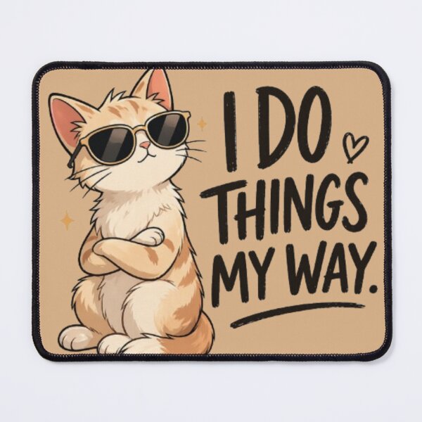 Item preview, Cool Cat Sunglasses Funny Quote I Do Things My Way Cat T Shirt Design designed and sold by IconicDesignsXd.