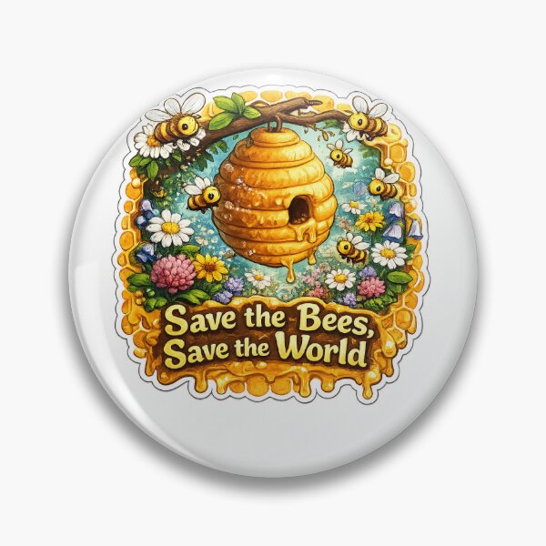 Item preview, Save the Bees, Save the World – Vibrant Beehive Nature Design designed and sold by SparkVault.