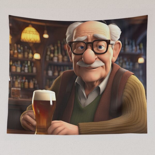 Item preview, Old Man taking time out for a beer designed and sold by Colin Bentham.
