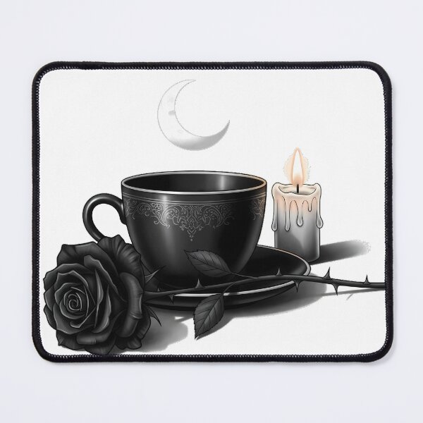 Item preview, Gothic Teacup Candle Rose designed and sold by IllumeInk.
