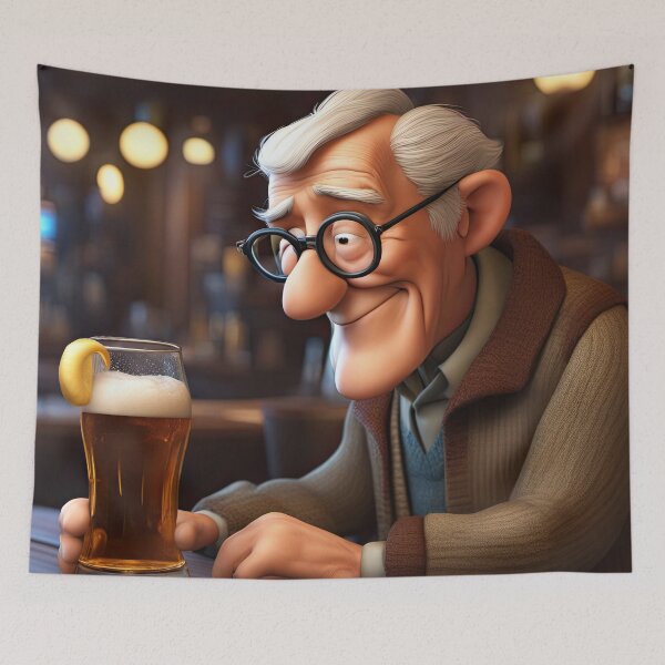 Item preview, Old Man taking time out for a beer designed and sold by Colin Bentham.