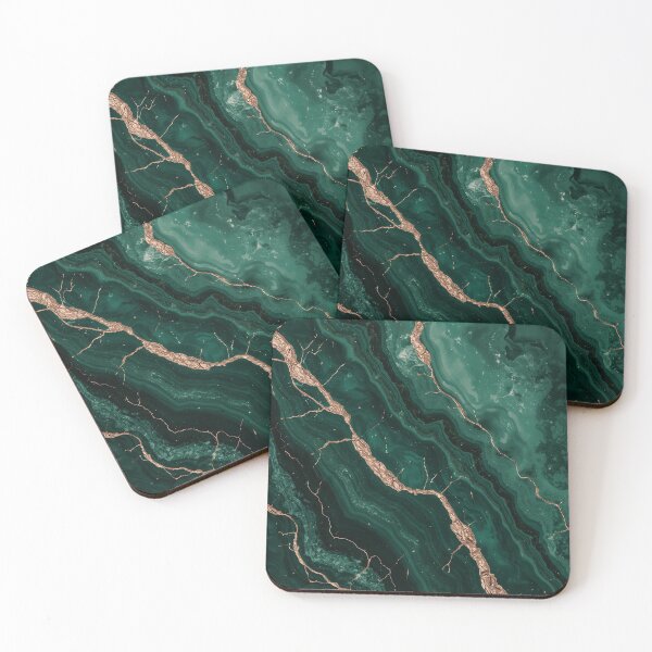 Item preview, Emerald Malachite with Rose Gold Veins designed and sold by Quotable Gear.