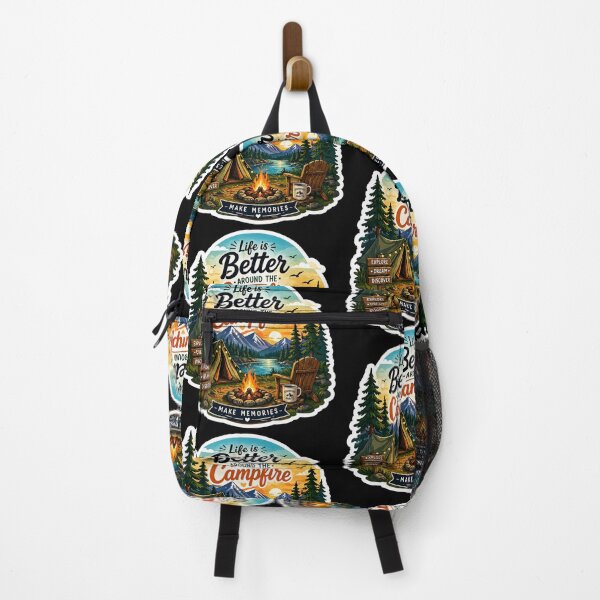 Item preview, Life is Better Around the Campfire Sticker | Camping Adventure Nature Aesthetic designed and sold by Ishratparween11.
