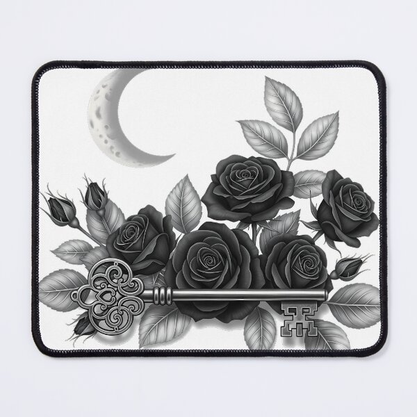 Item preview, Antique Key Rose Crescent designed and sold by IllumeInk.
