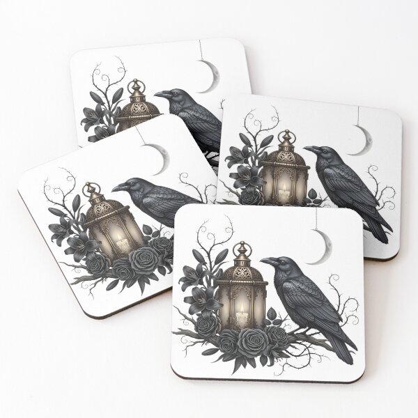 Item preview, Lantern Raven Midnight designed and sold by IllumeInk.