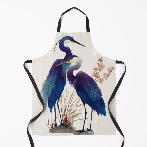 Item preview, Two Herons with Blossom Branch Chinoiserie Bird Art Print designed and sold by BestVarieties.