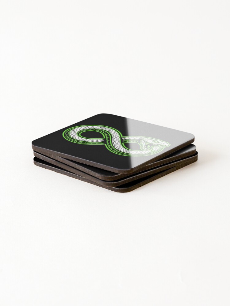 Thumbnail 4 of 5, Coasters (Set of 4), Snake Forming Infinity Loop designed and sold by Stickersdevelop.