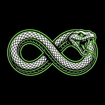Artwork thumbnail, Snake Forming Infinity Loop by Stickersdevelop