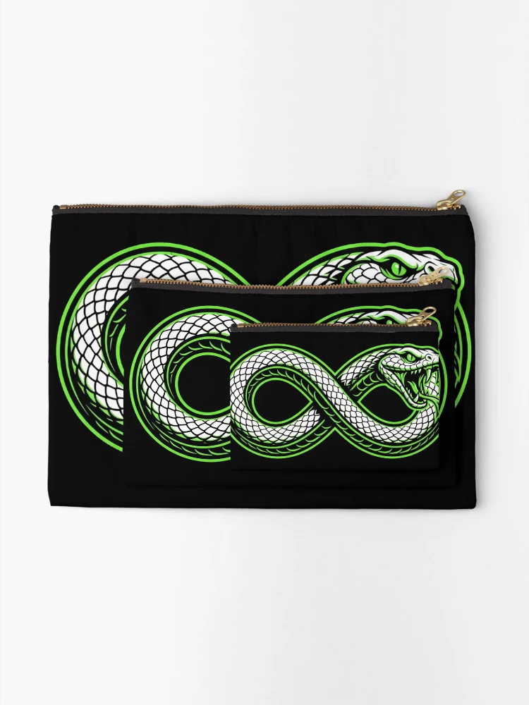 Thumbnail 2 of 4, Zipper Pouch, Snake Forming Infinity Loop designed and sold by Stickersdevelop.