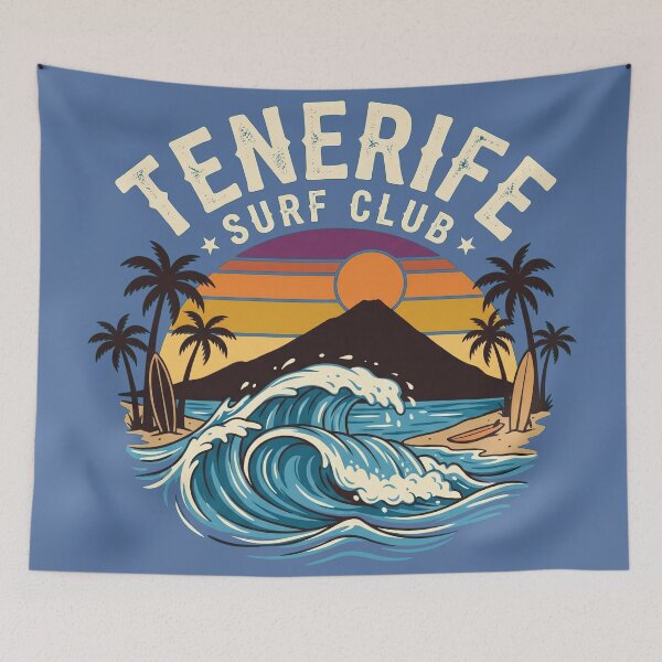 Item preview, Tenerife Surf Club – Ocean Waves, Surf Lifestyle & Island Adventure Vibes designed and sold by ArtsyExplorer.