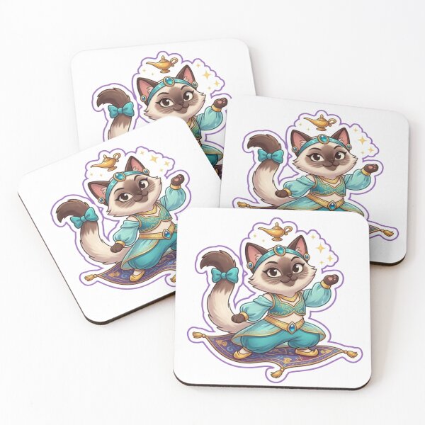 Item preview, Brave Princess Jasmine Cat on Magic Carpet designed and sold by Purely Art Shop.