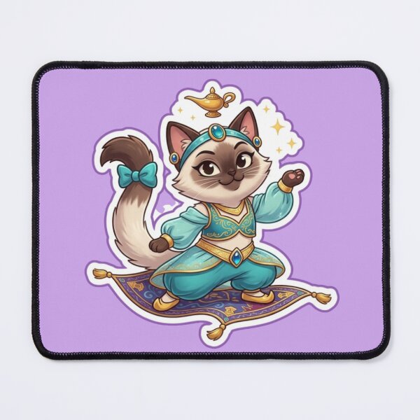 Item preview, Brave Princess Jasmine Cat on Magic Carpet designed and sold by Purely Art Shop.