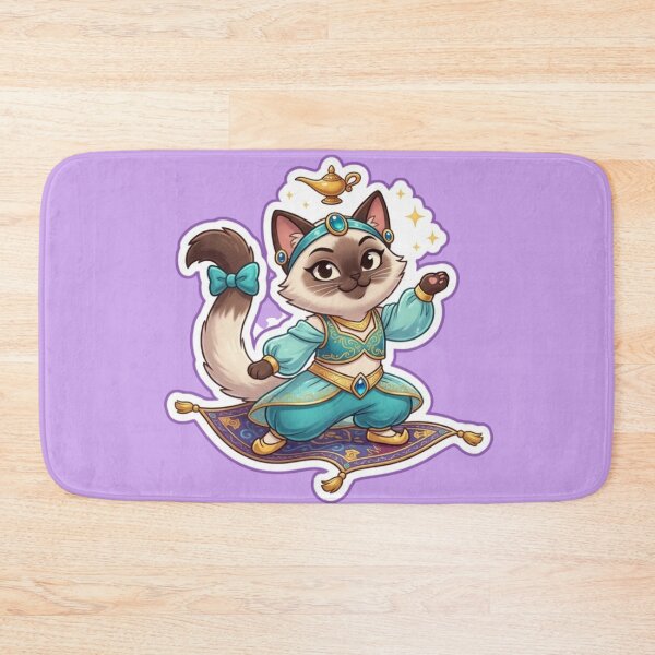 Item preview, Brave Princess Jasmine Cat on Magic Carpet designed and sold by Purely Art Shop.