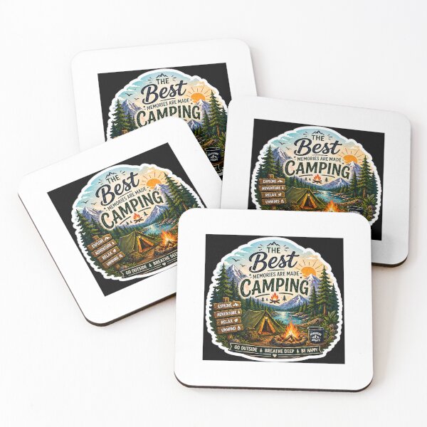 Item preview, The Best Memories Are Made Camping Sticker | Adventure Nature Mountain Camping Aesthetic designed and sold by Ishratparween11.