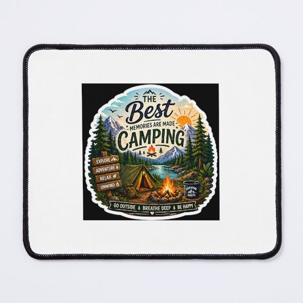 Item preview, The Best Memories Are Made Camping Sticker | Adventure Nature Mountain Camping Aesthetic designed and sold by Ishratparween11.