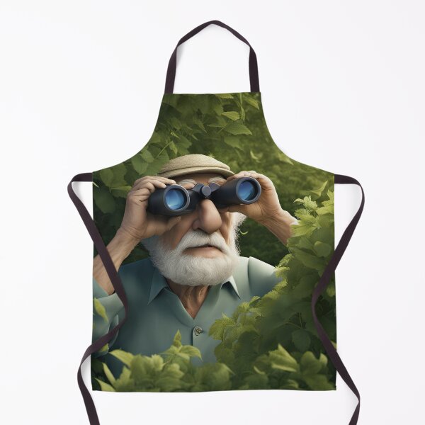 Item preview, Old Man hiding in a hedgerow with binoculars designed and sold by Colin Bentham.