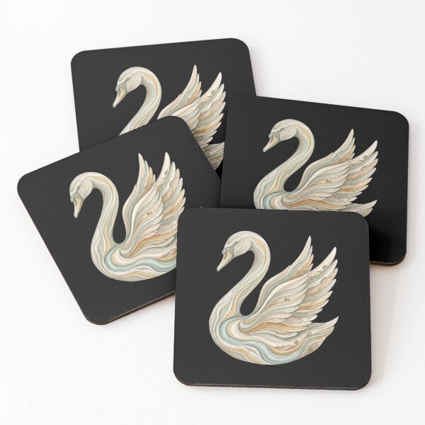 Item preview, Flowing Terrain Swan – Soft Landscape Silhouette designed and sold by printedartgoods.