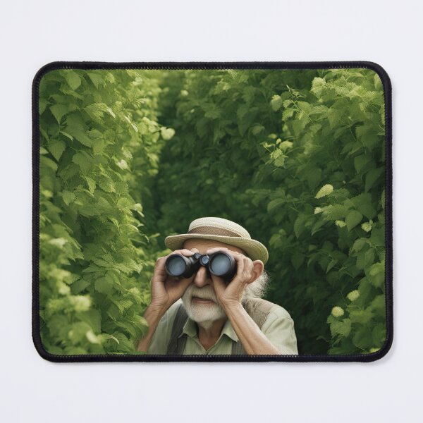 Item preview, Old Man hiding in a hedgerow with binoculars designed and sold by Colin Bentham.