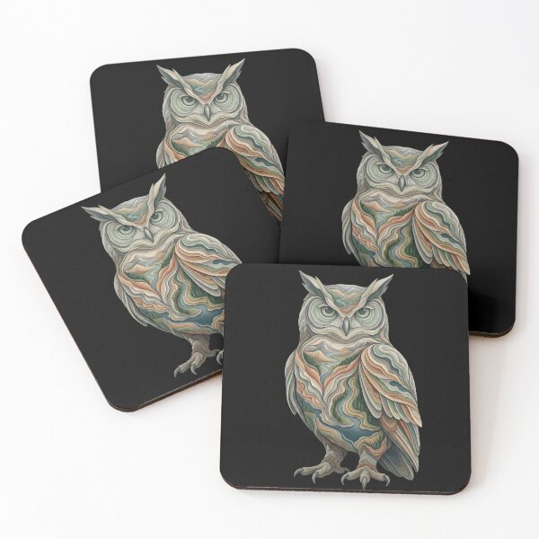 Item preview, River Valley Owl – Layered Landscape Animal designed and sold by printedartgoods.