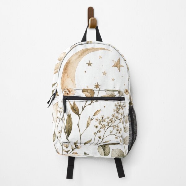 Item preview, Boho Botanical Moon Floral Pattern – Neutral Earthy Aesthetic Duvet Cover Design designed and sold by Kate1art.