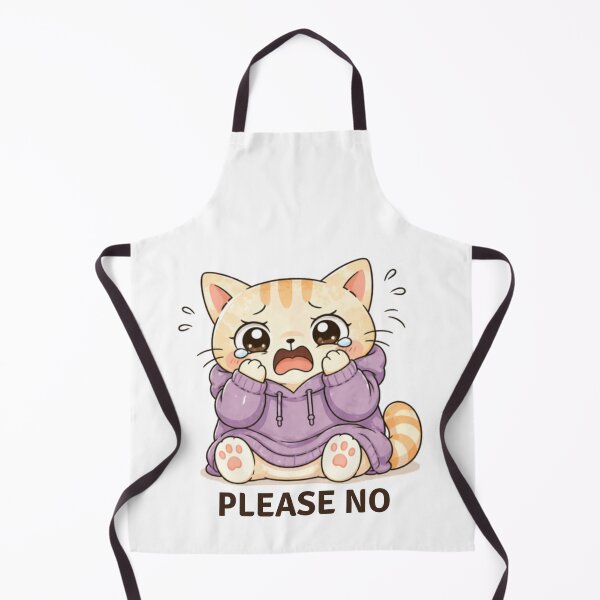 Item preview, Please No Cat | Cute Kawaii Aesthetic | Overwhelmed Panic Mood Design designed and sold by The Mood Index.