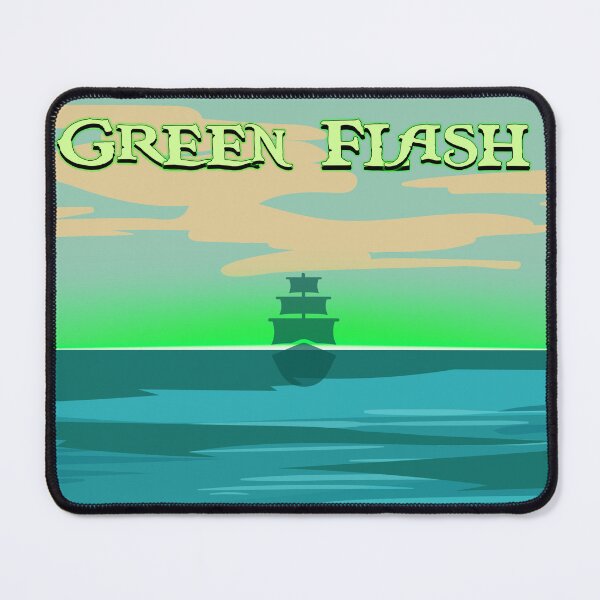 Item preview, Green Flash – Sunset Ocean Ship Silhouette Design designed and sold by inallusha.