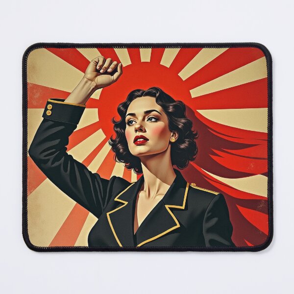 Item preview, Raised Fist Woman Red Sun Revolutionary designed and sold by mittie101.
