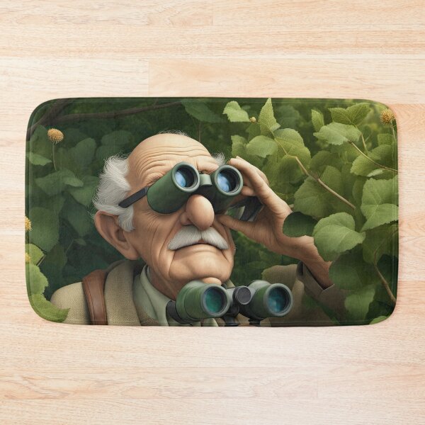 Item preview, Old Man hiding in a hedgerow with binoculars designed and sold by Colin Bentham.