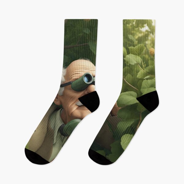 Item preview, Old Man hiding in a hedgerow with binoculars designed and sold by Colin Bentham.