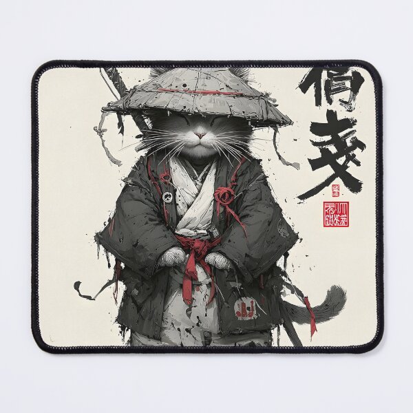 Item preview, Japanese Cat Samurai Ronin Retro Art designed and sold by GrinGalore.