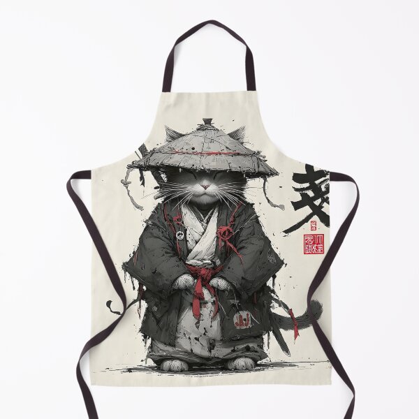 Item preview, Japanese Cat Samurai Ronin Retro Art designed and sold by GrinGalore.