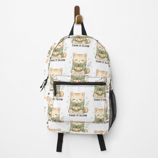 Item preview, Take It Slow Cat | Cute Kawaii Aesthetic | Calm Healing Mood Design designed and sold by The Mood Index.