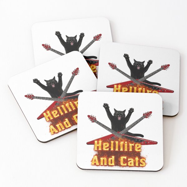 Item preview, Death Metal Cat and Guitars designed and sold by Glitch Ink.