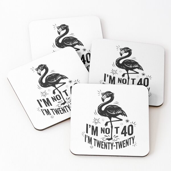 Item preview, Im Not 40 Im Twenty Twenty Funny Flamingo Birthday Humor Women Sassy Age Joke Graphic designed and sold by AsturShop.