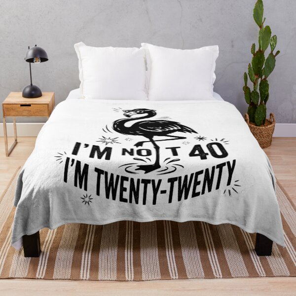 Item preview, Im Not 40 Im Twenty Twenty Funny Flamingo Birthday Humor Women Sassy Age Joke Graphic designed and sold by AsturShop.
