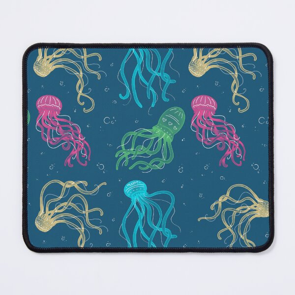 Item preview, Cool jellyfish, a bit of neon, hand-drawn pattern designed and sold by AlexandraGregor.