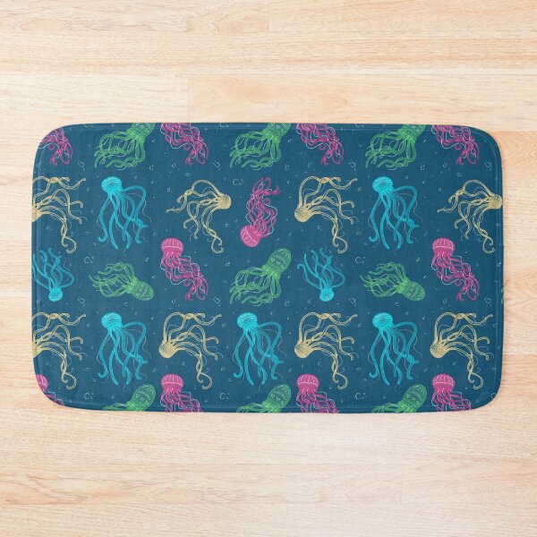 Item preview, Cool jellyfish, a bit of neon, hand-drawn pattern designed and sold by AlexandraGregor.