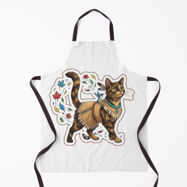 Item preview, Wise Spirit Pocahontas Cat with Autumn Leaves designed and sold by Purely Art Shop.