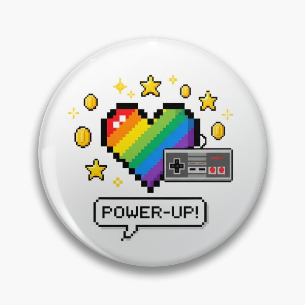 Item preview, Pride Month Retro Pixel Rainbow Heart Gamer Power-Up ?? designed and sold by Peitaaa121.