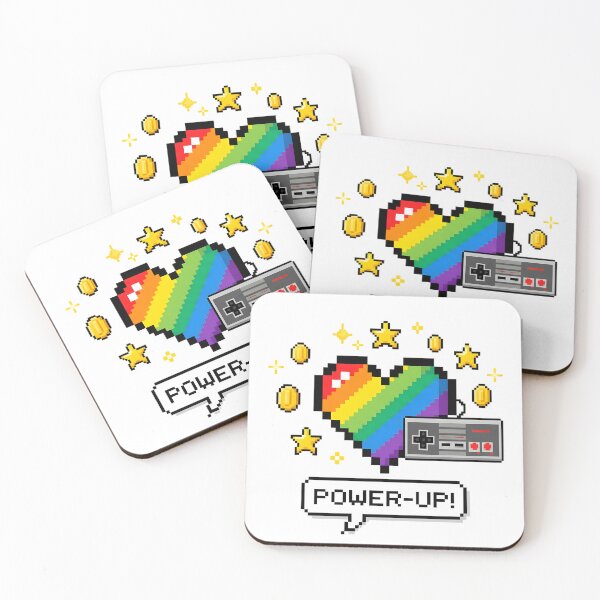 Item preview, Pride Month Retro Pixel Rainbow Heart Gamer Power-Up ?? designed and sold by Peitaaa121.