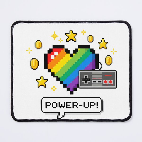 Item preview, Pride Month Retro Pixel Rainbow Heart Gamer Power-Up ?? designed and sold by Peitaaa121.