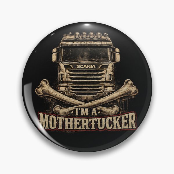 Item preview, I’m A Mothertrucker Vintage Truck Front Design | Skull Bones Trucker Shirt designed and sold by MaximusFilth.