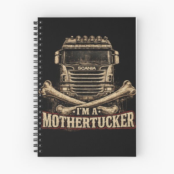 Item preview, I’m A Mothertrucker Vintage Truck Front Design | Skull Bones Trucker Shirt designed and sold by MaximusFilth.