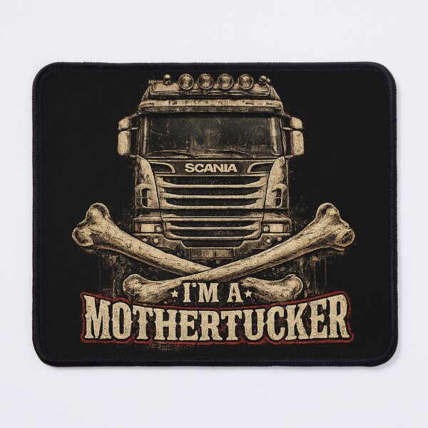 Item preview, I’m A Mothertrucker Vintage Truck Front Design | Skull Bones Trucker Shirt designed and sold by MaximusFilth.
