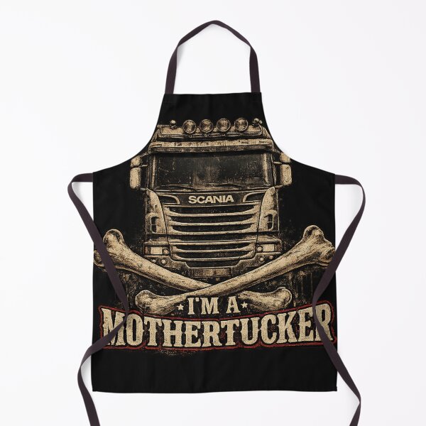 Item preview, I’m A Mothertrucker Vintage Truck Front Design | Skull Bones Trucker Shirt designed and sold by MaximusFilth.